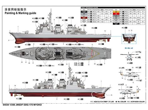 Trumpeter Maquette Bateau 04534 Jmsdf Ddg 175 Myoko 1350 Oupsmodel