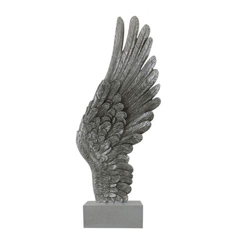 Antique Silver Large Right Angel Wing Decor Picture Perfect Home