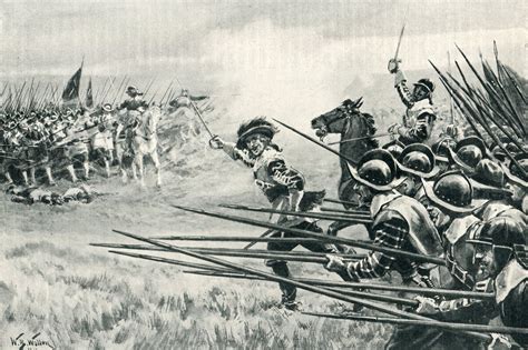 Charge Of The Royalist Foot At The Battle Of Naseby 14th June 1645