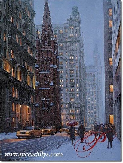 Wall St Broadway Nyc New York City Painting Art By Alexei