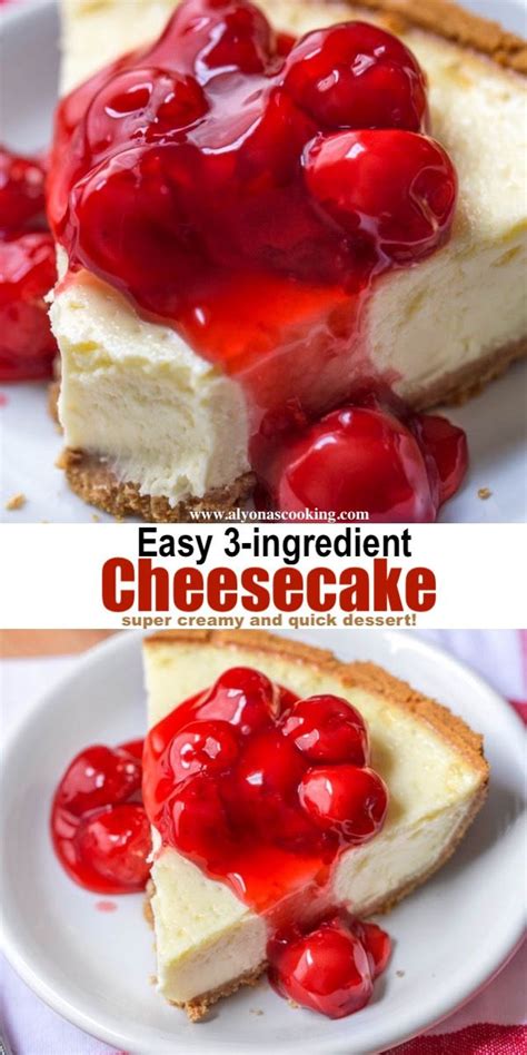 Easy Cheesecake Recipe Only 3 Ingredients Alyona’s Cooking Recipe