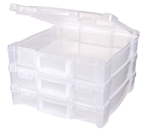 Artbin Essentials Storage Box With Handle 12 By 12 Inch Art Craft