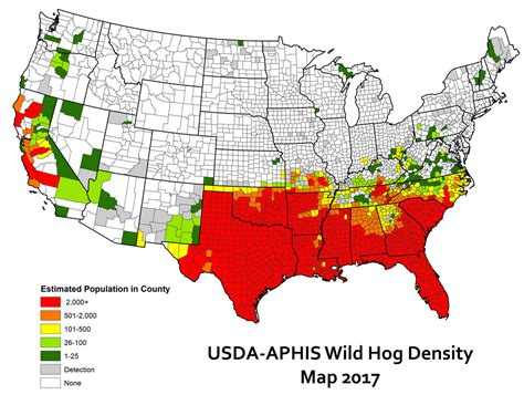 Missouri Feral Hog Density North American Wildlife And Habitat