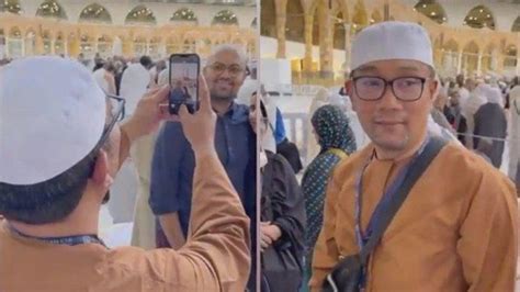 Momen Ridwan Kamil Jadi Tukang Foto Dadakan Jemaah Haji Di Tanah Suci