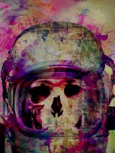 Astronaut Skull。art By → Russ Skull Art Crown Art Art