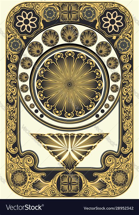 Art Nouveau Inspired Floral Frame Royalty Free Vector Image