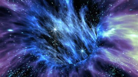 Loop Animation With Wormhole Interstellar Travel Through A Blue Force
