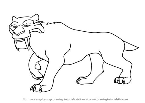 As closely related to early hyenas as they were also early. Step by Step How to Draw Diego from Ice Age ...