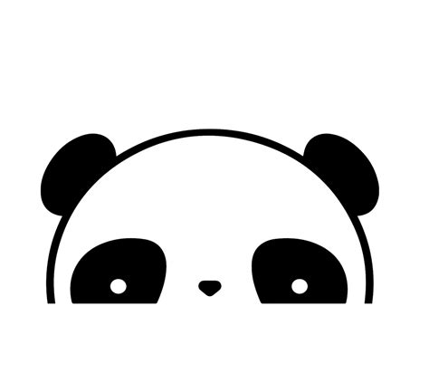 Peaking Panda Svg Cut File Panda Vector Svg Cute Animal Svg Etsy