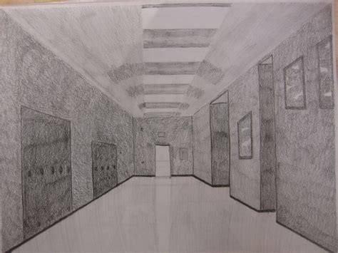 Haylee Barker Freshman Hallway Perspective Drawing 2012 2013