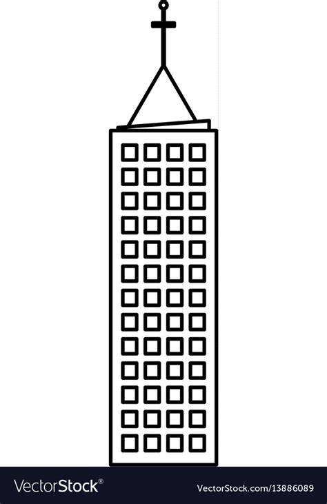 Building Architecture Skyscraper Outline Vector Image