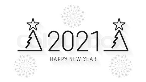 Happy New Year 2021 Designvector Illustration Brochure Design Template