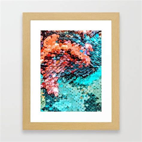 Buy Mermaid Glitter Framed Art Print By Newburydesigns Worldwide
