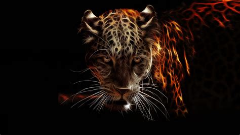Download 2048x1152 Wallpaper Jaguar Animal Wildlife Artwork Dual