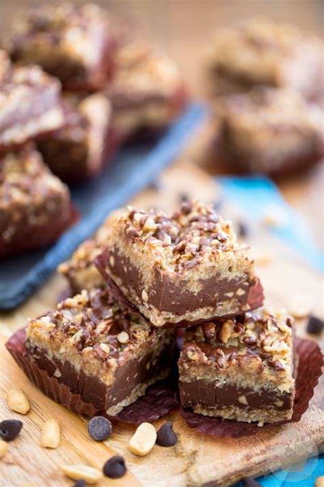 So they must be healthy! No-Bake Peanut Butter Chocolate Oatmeal Bars • My Evil ...