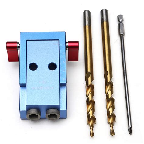Mini Pocket Hole Jig Kit Woodwork Guide With Drill Bits Woodworking