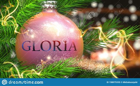 Gloria And Christmas Holidays Pictured As A Christmas Ornament Ball