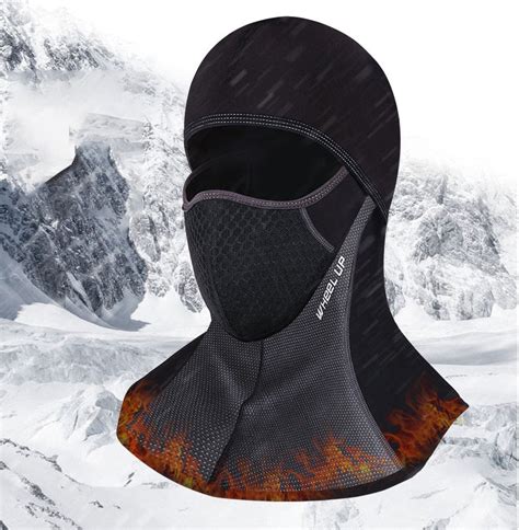 2 In 1 Windproof Thermal Fleece Full Face Mask And Head Hood For Motorcy