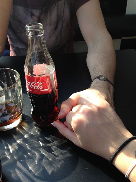 Love And Hands Holding Beer Bottle Coca Cola Hold On Happiness Hands