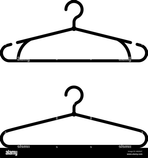 Set Of Two Coat Hanger Icons Clothes Hanger Vector Icon Stock Vector
