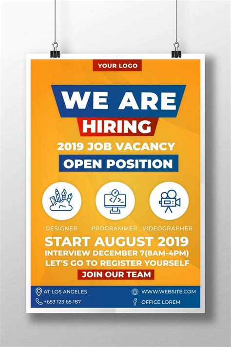330000 Job Vacancy Poster Templates Free Graphic Design Templates