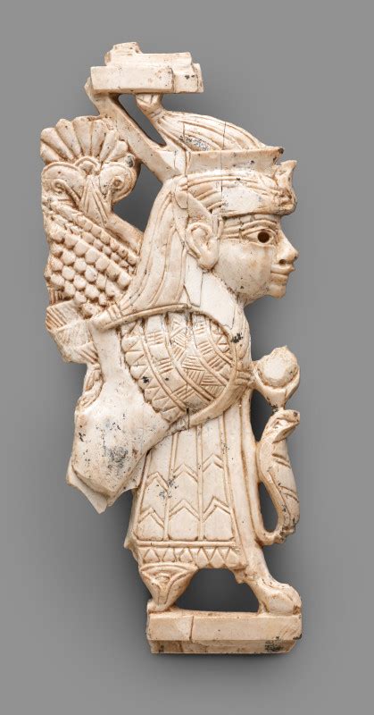 Nimrud Ivory Plaque With Winged Human Headed Sphinx