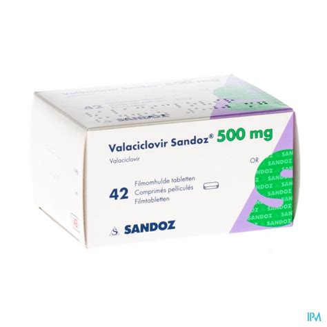 Valaciclovir Sandoz 500 Mg Filmomh Tab 42 X 500 Mg Apotheek Thiels