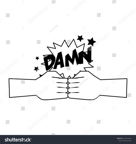 Hands Banging Their Fists Pop Art Stock Vector Royalty Free
