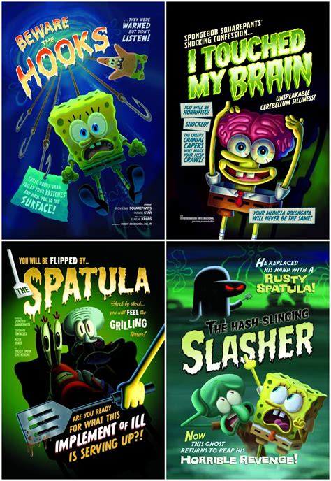 Retro Style Spongebob Movie Posters Spongebob