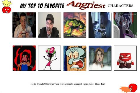 My Top 10 Favourite Angriest Characters By Heavydaboss On Deviantart
