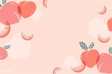 Download Premium Vector Of Peach Patterned Background With Design Space