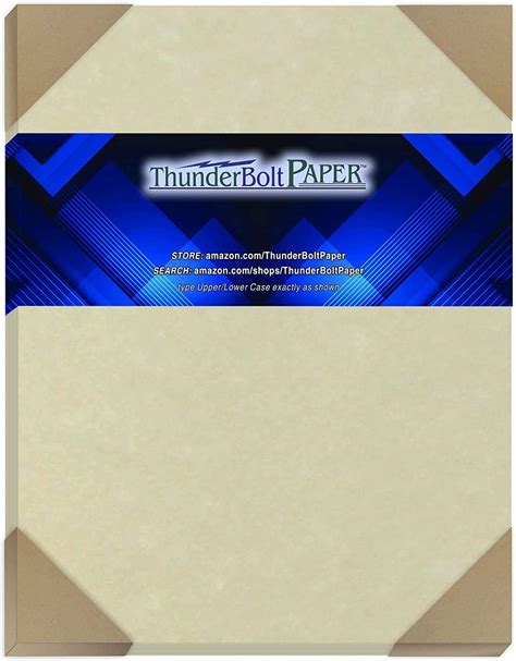 Buy 50 Natural Parchment 65lb Cover Paper Sheets 85x11 Inches