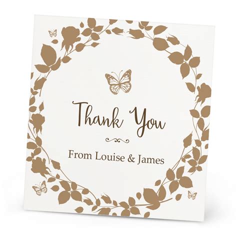 Free shipping on all orders over $150 before tax! Vintage Butterfly thank you card | Beautiful Wishes