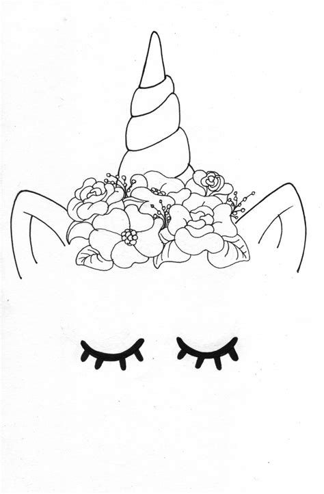 Download Inktober #5 Unicorn Flowers Crown by RebecaContreras on ...