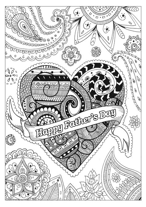 Below is a list of our fathers day coloring pages. Heart - Coloring Pages for Adults