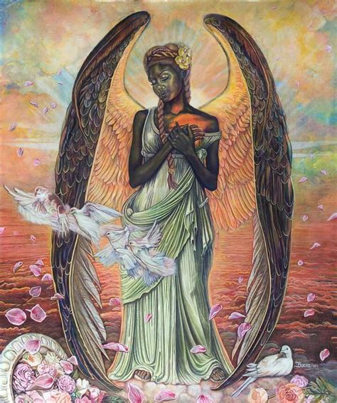 Pin By Shirley Evans On African American Angels Black Love Art Angel