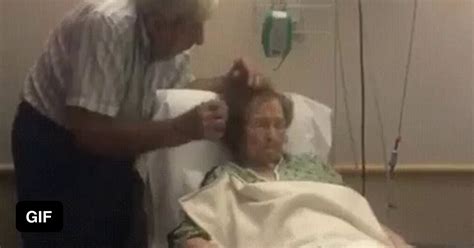 Elderly Man Gently Combs His Sick Wifes Hair 9gag