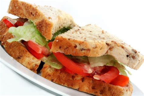 Salad Sandwich On Wholegrain Bread Stock Image Image Of Lunch