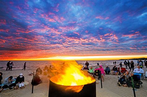 Sunsets to provide backdrop for series of beach bonfires held in