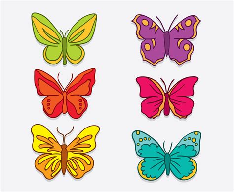 Hand Drawn Butterfly Clip Art Vector Vector Art And Graphics