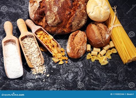 Whole Grain Products With Complex Carbohydrates Stock Photo Image Of