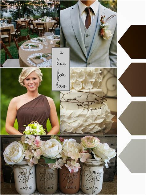 Wedding Colour Scheme - Shades of Brown | A Hue For Two