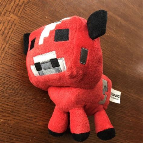 Minecraft Red Cow Plush Toy Mooshroom Ebay