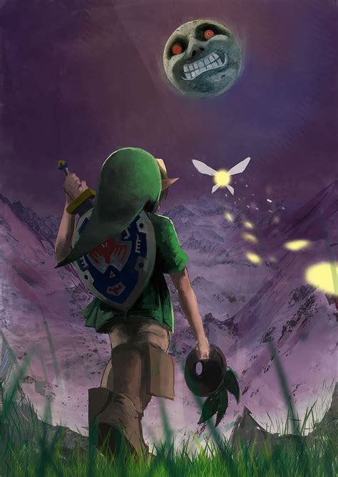 The Legend Of Zelda Majora S Mask Young Link Tatl And The Moon Hd
