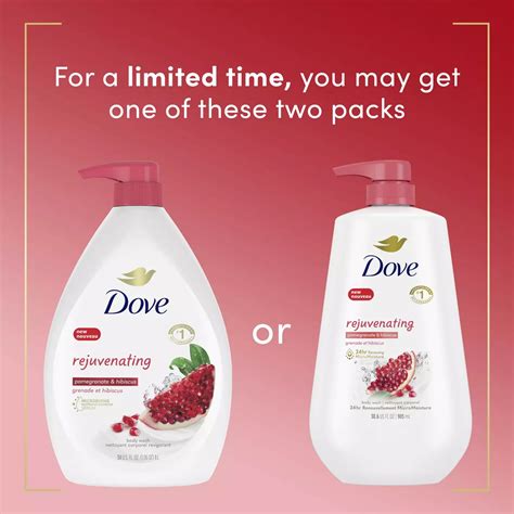 Dove Rejuvenating Body Wash With Pump Pomegranate And Hibiscus Shop