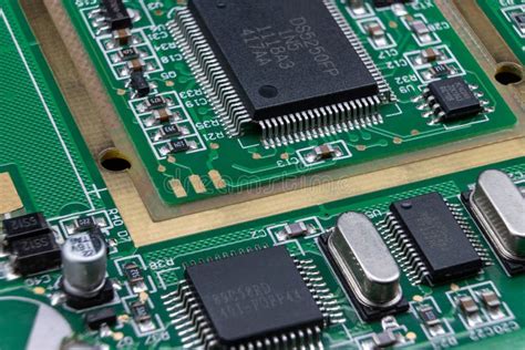 Details Of Electronic Board Close Up Of Electronic Circuit Board With