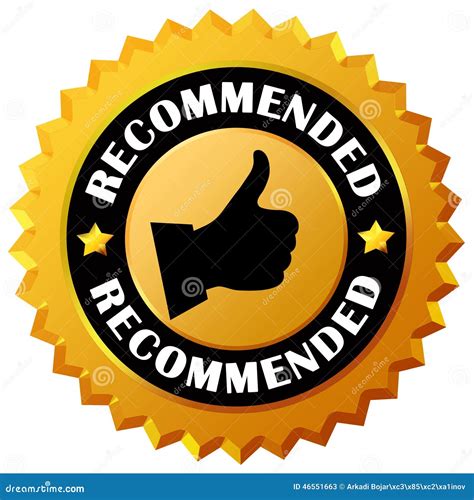 Recommended Icon With Textured Recommended Seal Royalty Free Stock