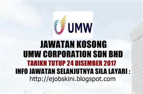 Ratings by 112 umw toyota (motor) sdn bhd employees. Jawatan Kosong UMW Corporation Sdn Bhd - 24 Disember 2017