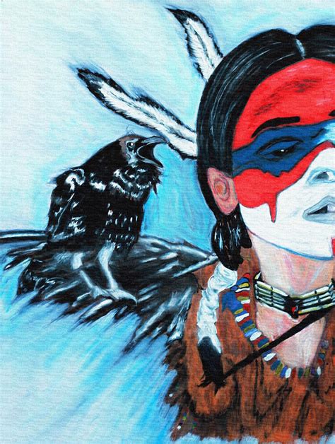 Native Raven Painting By Ayasha Loya Fine Art America