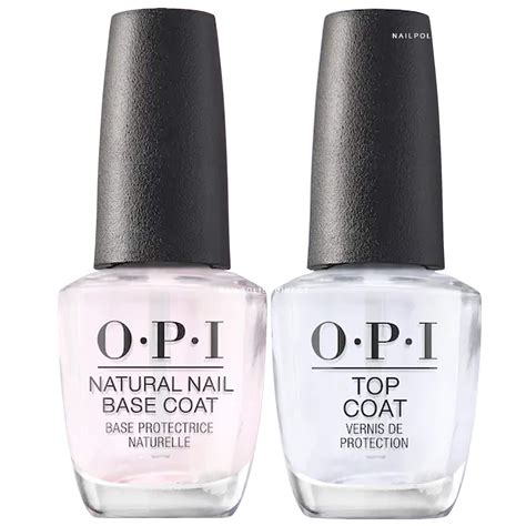 Opi Nail Polish Duo Natural Nail Top Coat And Basecoat X2 15ml